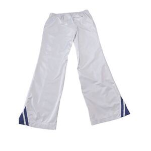 Nike Light Grey Blue Swoosh Panel Detail Training Workout Casual Track Pants Sz